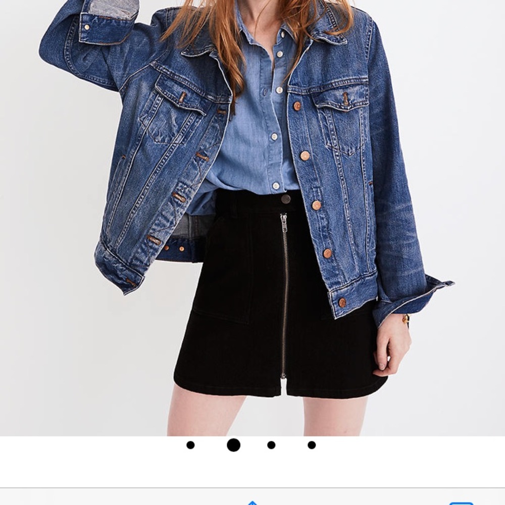 Madewell Black Denim Skirt
